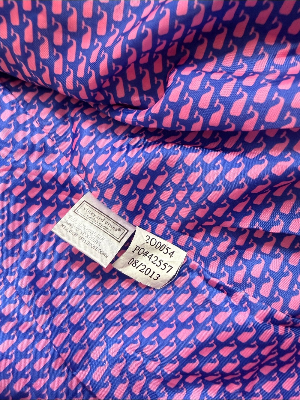 Vineyard Vines Womens Quilted Puffer Vest Pink Full Zip Lightweight Size M - Picture 7 of 8